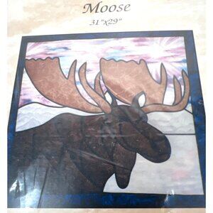 Stained Glass Moose Pattern 31"x29" By Designs By Edna